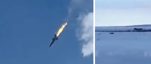 VIDEO Un MIG-31 rusesc a luat foc în aer și s-a PRĂBUȘIT într-un lac lângă Finlanda. Piloții s-au catapultat