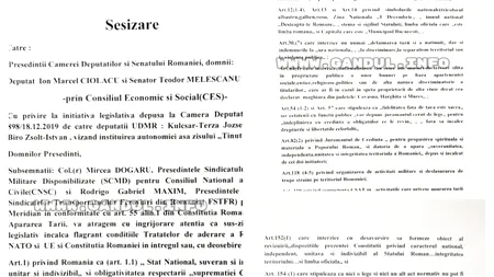 Două organizații sindicale cer blocarea inițiativei privind statutul de autonomie a Ținutului Secuiesc. SCMD și FSTFR: „Încalcă flagrant condițiile Tratatelor de aderare a României la NATO și UE și Constituția României!