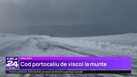 Ninsori abundente și cod portocaliu de viscol în 17 județe din România. La munte, drumarii sunt în ALERTĂ