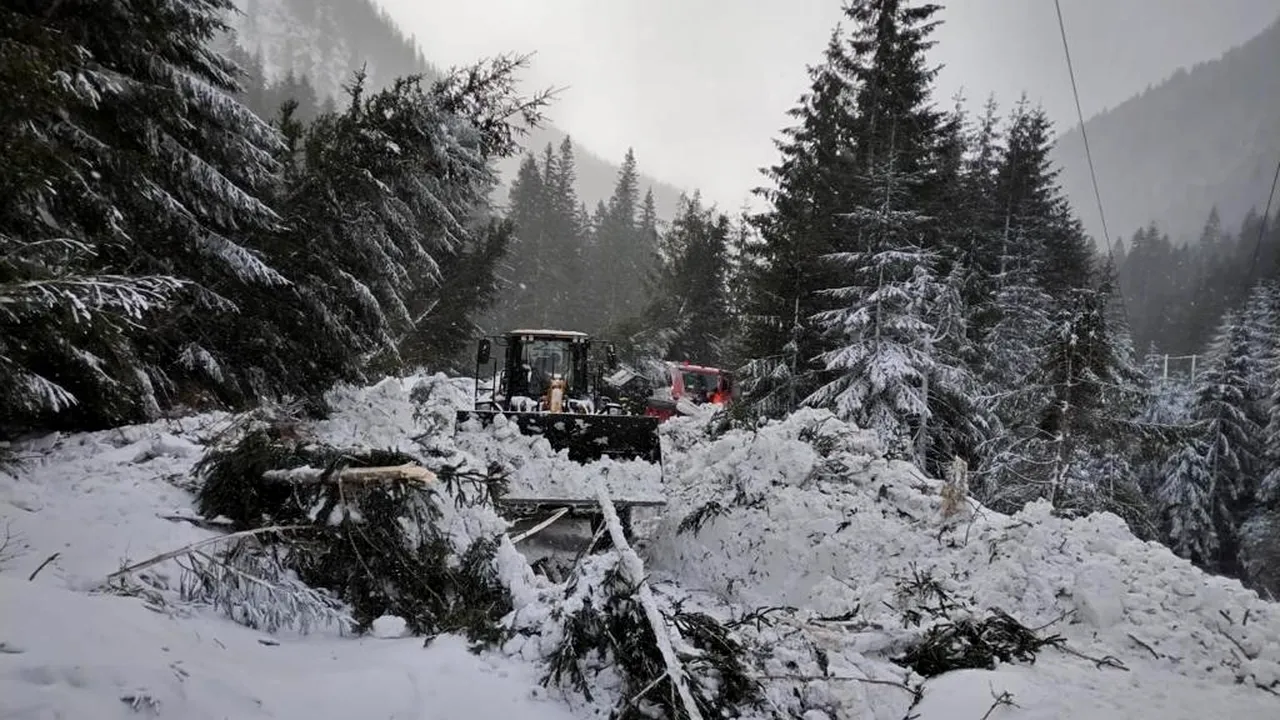 FOTO: Dosar PENAL după incidentul de la Cabana Capra, unde zeci de turiști au fost surprinși de două avalanșe