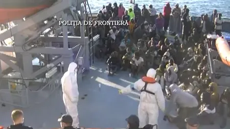 O navă românească a salvat peste 100 de imigranți aflați într-o barcă pneumatică, în pericol de scufundare, în Mediterana