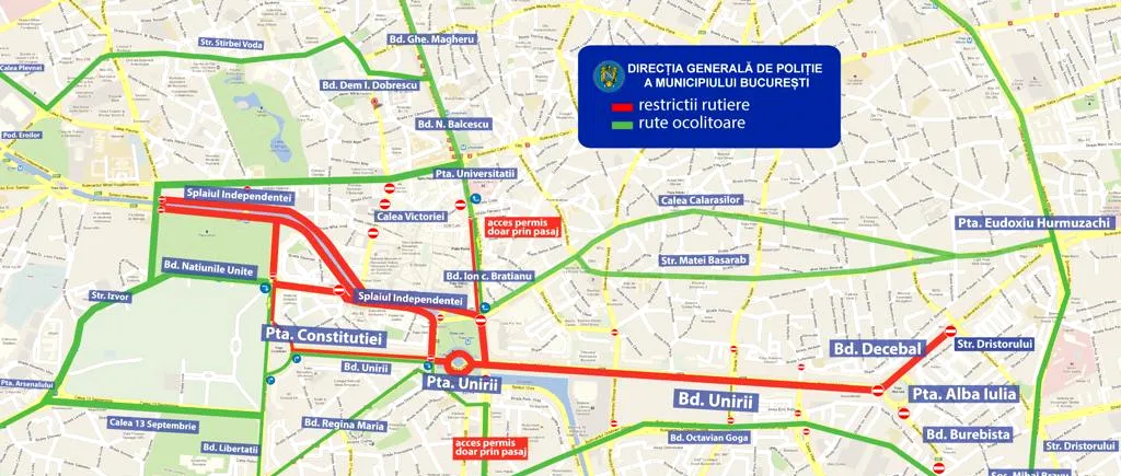 Trafic restricționat în Capitală, în weekend, cu prilejul Maratonului Internaţional Bucureşti. Despre ce artere este vorba