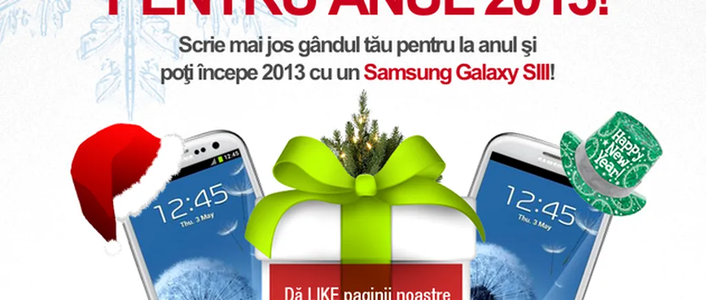 Concursul Spune Gândul tău pentru 2013 și poți câștiga un Samsung Galaxy SIII și-a desemnat primul câștigător