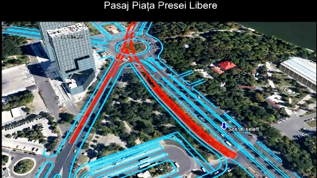 În weekend se montează structura pasajului pietonal de sub bulevardul Kiseleff