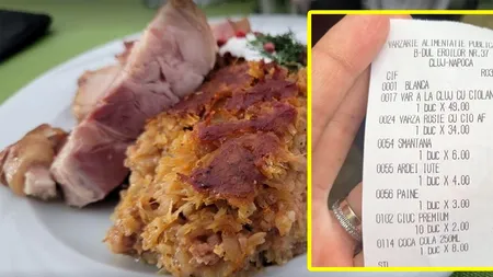 Câți lei a dat un turist pe o porție de „varză a la Cluj”, într-un restaurant din Cluj-Napoca: „Grozav s-a SCUMPIT!”