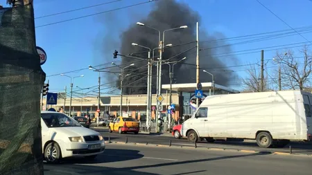 Incendiu la Autogara Rahova din București