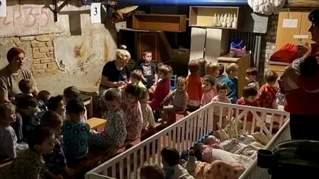 Imaginea sfâșietoare a războiului. Bebelușii sunt mutați cu pătuțuri în adăposturile anti-bombe