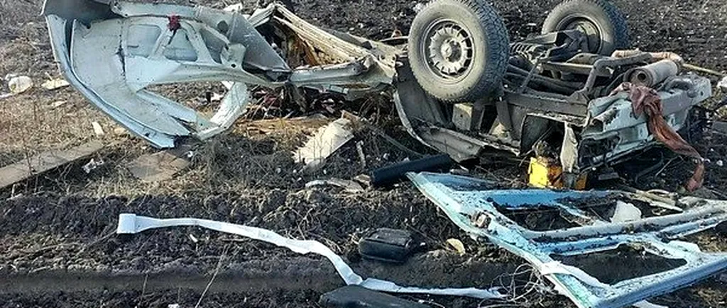 Patru morți în estul Ucrainei, după ce un minibuz lovește o mină 
