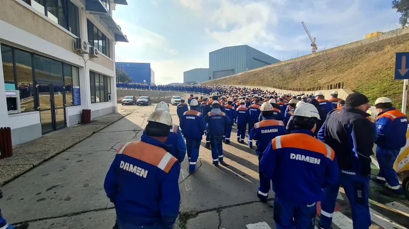 Blocaj total pe Șantierul Naval Mangalia, angajații au protestat și luni! Compania olandeză Damen refuză să majoreze salariile + Banii, cheltuiți pe mese festive și servicii de publicitate