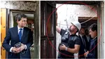 Imagini cu vizita lui Nicușor Dan la blocul din Galați, afectat de explozia dronei. Gestul bizar al președintelui la locul incidentului