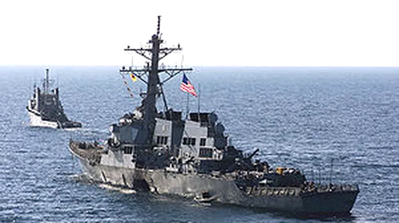 Distrugătorul USS Cole a efectuat un exercițiu cu o navă românească, în Marea Neagră