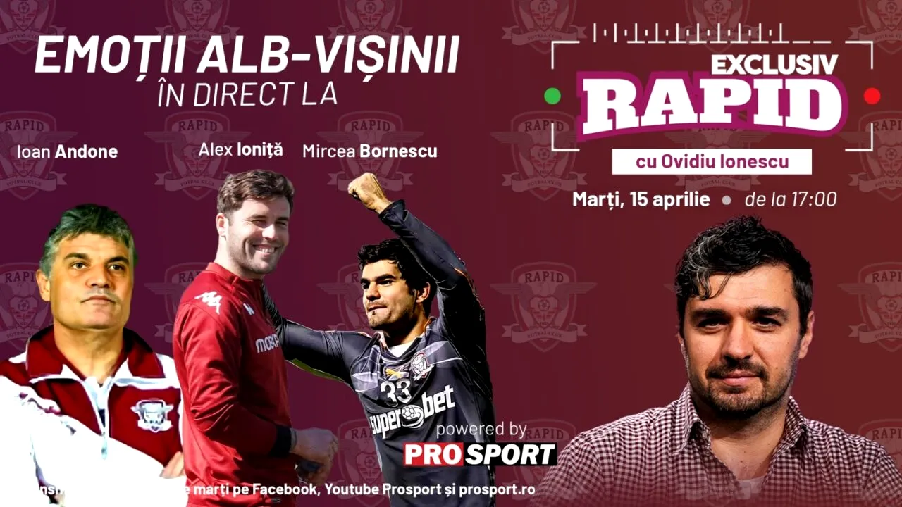 Ioan Andone, Mircea Bornescu și Alexandru Ioniță vin astăzi la 