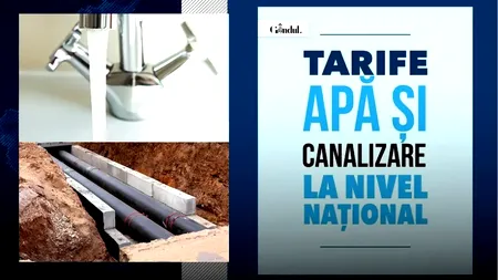 TOP 3 tarife apă potabilă și canalizare în România, în luna iulie 2026. Unde sunt cele mai mari/mici prețuri și cât plătesc bucureștenii