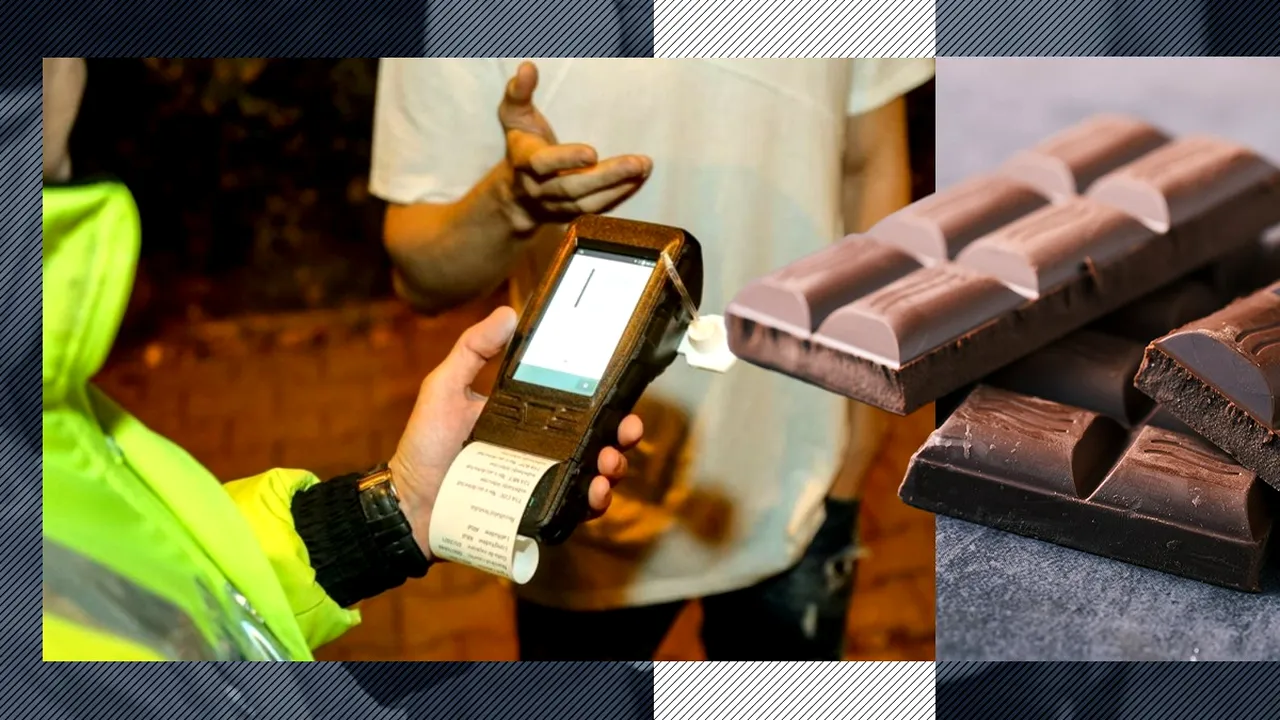 O ciocolată cu ROM te face din șofer pieton. Pățania unui conducător auto față cu DrugTest