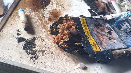 Cum arată un apartament distrus de la o țigară uitată aprinsă pe o noptieră! GALERIE FOTO