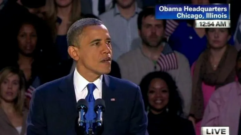 Amănuntul care a eclipsat discursul de victorie al lui Obama. VIDEO 