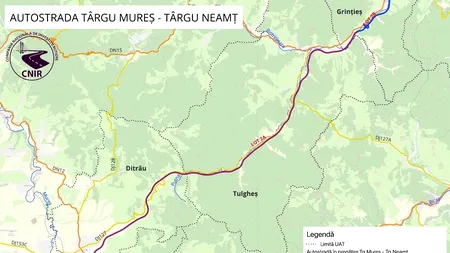 CNIR a trimis la ANAP documentația de atribuire a unui nou lot al AUTOSTRĂZII UNIRII-A8, Ditrău-Grinţieş