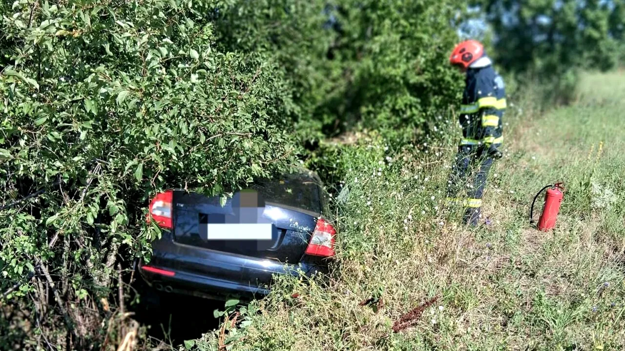 Accident rutier în județul Teleorman. Un tânăr de 32 de ani a ajuns la spital, după impactul dintre 2 vehicule