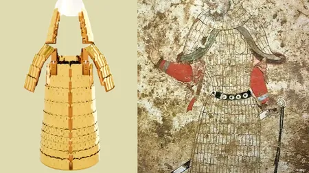 Descoperire arheologică rară în China. O armură din bronz aurit, din dinastia Tang, găsită într-un mormânt regal vechi de 1.200 de ani