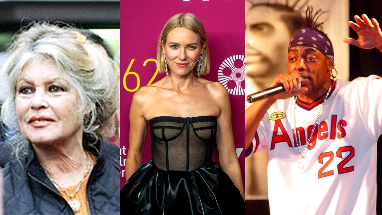 28 SEPTEMBRIE, calendarul zilei: Brigitte Bardot împlinește 91 de ani, Naomi Watts 57/ Moare Coolio