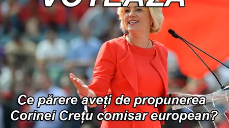 SONDAJ. Ce părere aveți de propunerea Corinei Crețu comisar european?


