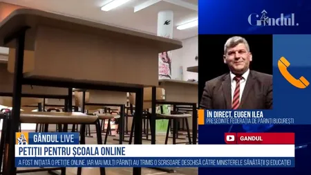 GÂNDUL LIVE. Eugen Ilea, președinte FNAP București: „Nu cred că vor începe cursurile în format fizic pe 8 februarie / Am solicitat să existe opțiunea pentru părinți de a trimite sau nu copiii la școală”