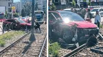 Linia de tramvai 41, blocată după ce un șofer a făcut prăpăd pe Șoseaua Virtuții și a pătruns pe șină