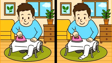 TEST de logică | Identificați toate cele 3 diferențe dintre acești doi băieți din imagine