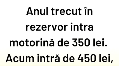 BANCUL ZILEI | Motorină de 350 lei și de 450 lei