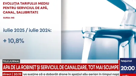 Apa de la robinet ne costă tot mai mult. În unele localități, prețurile s-au majorat chiar și cu 20% față de anul trecut