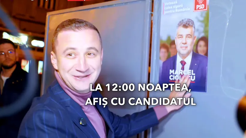 Alfred SIMONIS lipește primul afiș în centrul Timișoarei cu Marcel CIOLACU