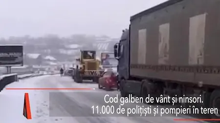 COD GALBEN de NINSOARE și VÂNT în 17 județe. Vremea va fi deosebit de RECE în toată țara. Se circulă în condiții de IARNĂ