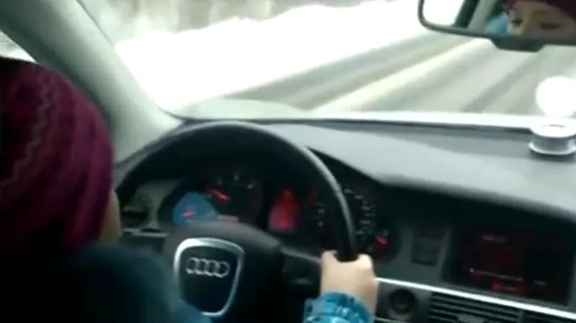 A condus mașina la 8 ani. Trebuie să ajungi măcar la 100 km/h!. VIDEO