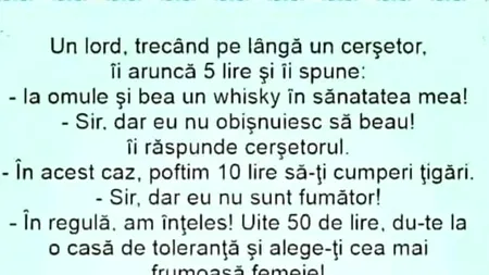 Bancul de miercuri | Lordul și cerșetorul