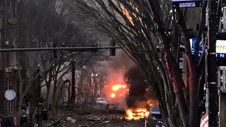 Atentat în America! O rulotă a fost aruncată în aer în orașul Nashville, din Tennessee! - VIDEO