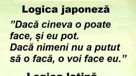 Bancul de sâmbătă | Logică japoneză VS logică latină