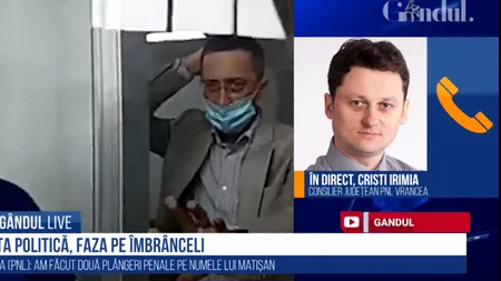 GÂNDUL LIVE. Cristi Irimia a depus două plângeri penale după îmbrâncelile din sediul BEC Focșani: „Mătișan s-a lăsat în genunchi și a căzut pe spate, simulând… un teatru ieftin”