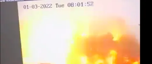 VIDEO | Momentul în care o rachetă distruge clădirea Consiliului Local din Harkov