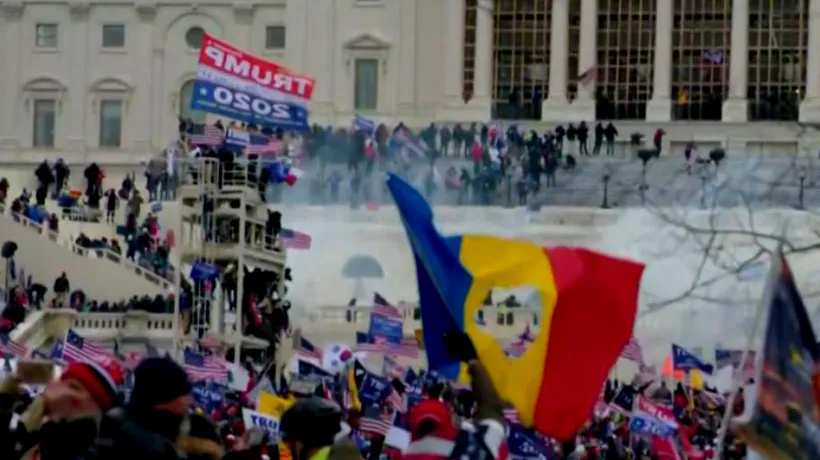 Imaginile care au devenit virale după protestele violente din SUA. Drapelul României, printre steagurile fluturate de susținătorii lui Trump! (FOTO)