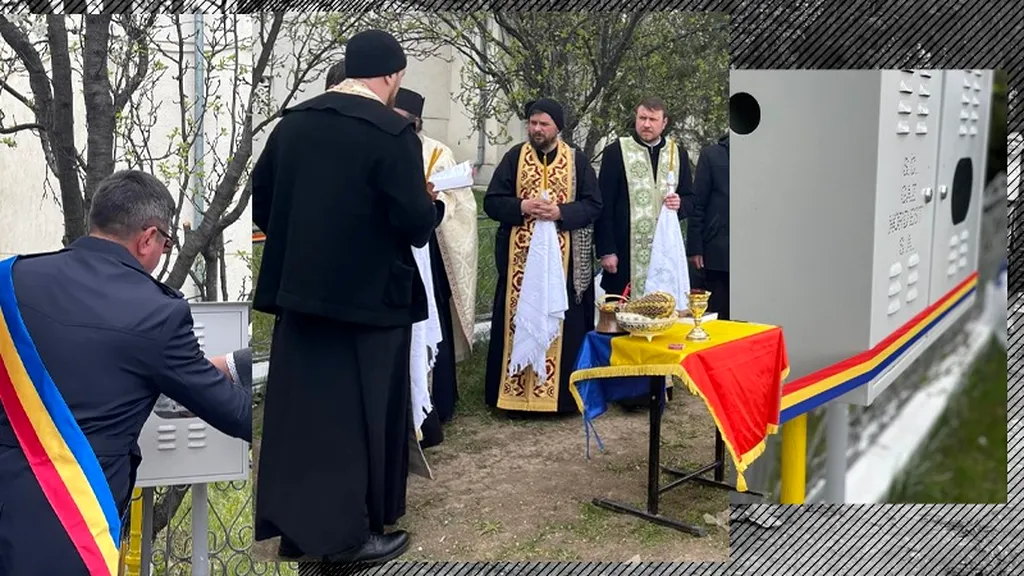 FOTO | Contor de gaz, sfințit cu un sobor de preoți, la Botoșani. La eveniment, oficialii au fost primiți cu pâine și sare. „Astăzi, la Frumușica, s-a scris istorie”