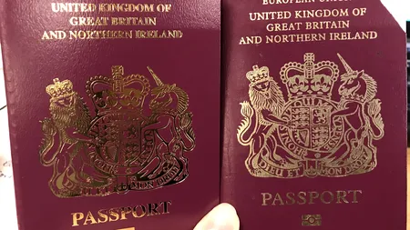 Noile pașapoarte britanice NU mai includ cuvintele „Uniunea Europeană