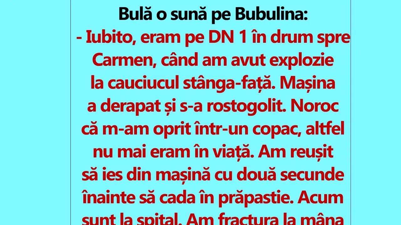 BANC | Bulă o sună pe Bubulina: 