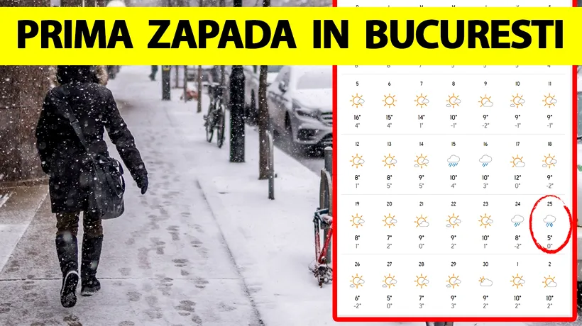 Meteorologii au făcut anunțul. Pe ce dată exactă va ninge pentru prima dată în această toamnă, în București