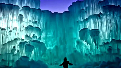 Opera unui artist american: castele din gheață, desprinse parcă din povești. GALERIE FOTO