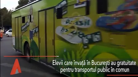 Elevii din București circulă GRATUIT cu mijloacele de transport în comun STB