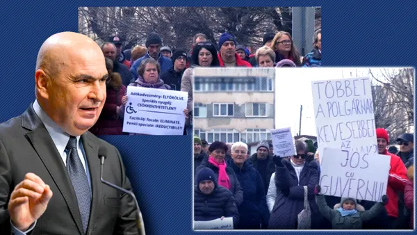 Proteste la Gheorgheni din cauza taxelor lui Ilie Bolojan. Sute de oameni au ieșit în stradă