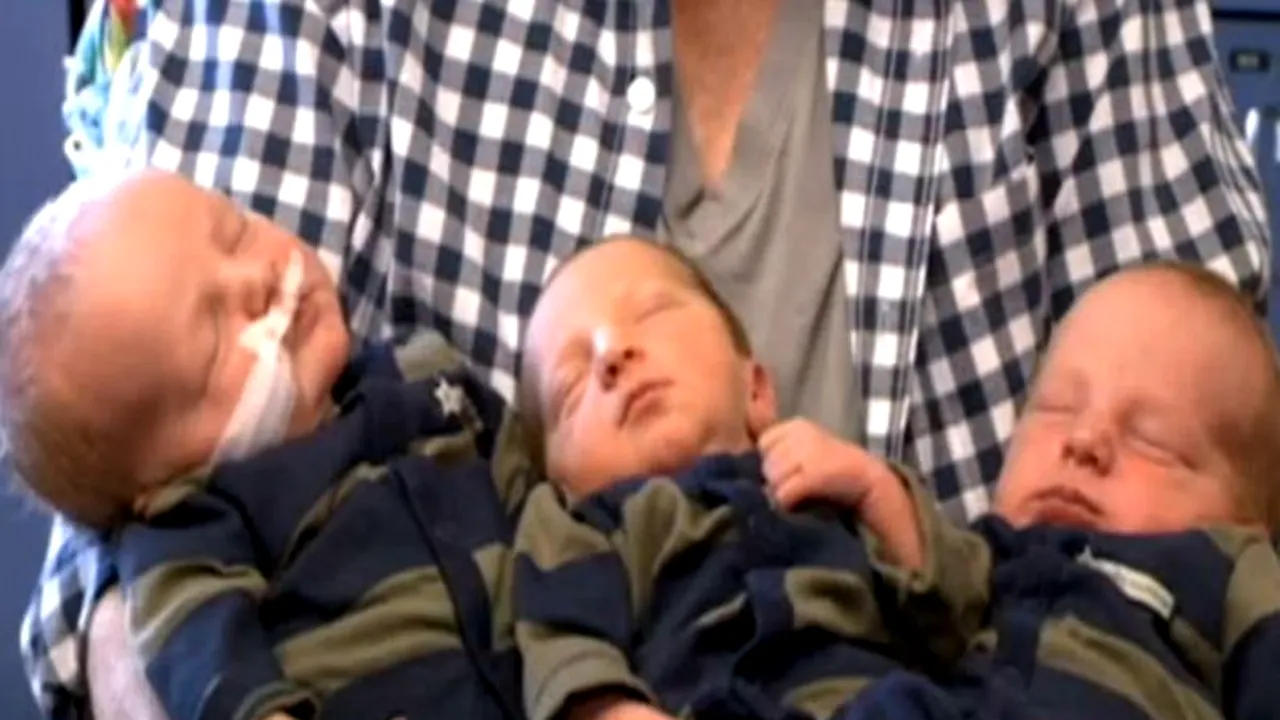 O americancă a intrat în Cartea Recordurilor după ce a născut tripleți cu o greutate totală de peste 9 kg