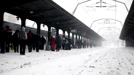 Opt trenuri anulate din cauza temperaturilor scăzute, în sudul țării se înregistrează întârzieri