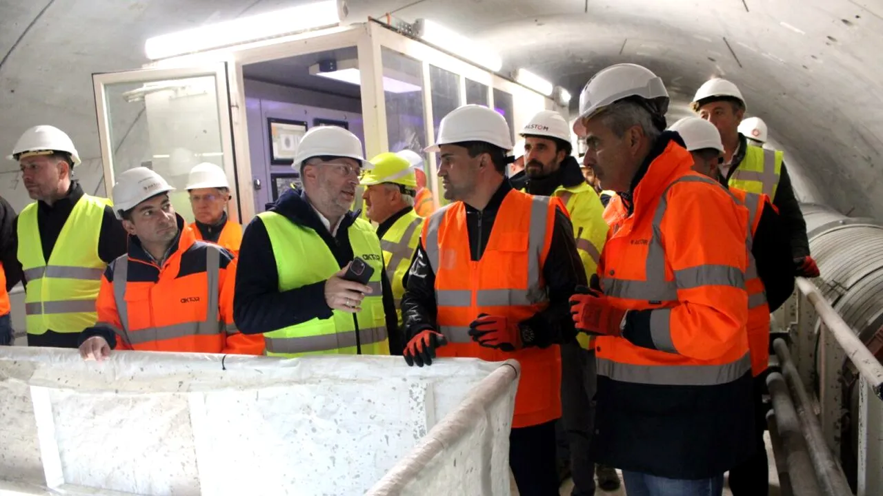 Ciprian Șerban a participat la străpungerea ultimei porțiuni a tunelului feroviar Mureni