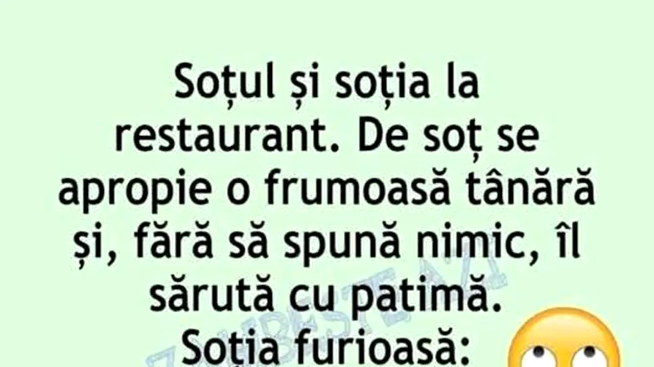 Bancul de duminică | Soțul și soția, la restaurant